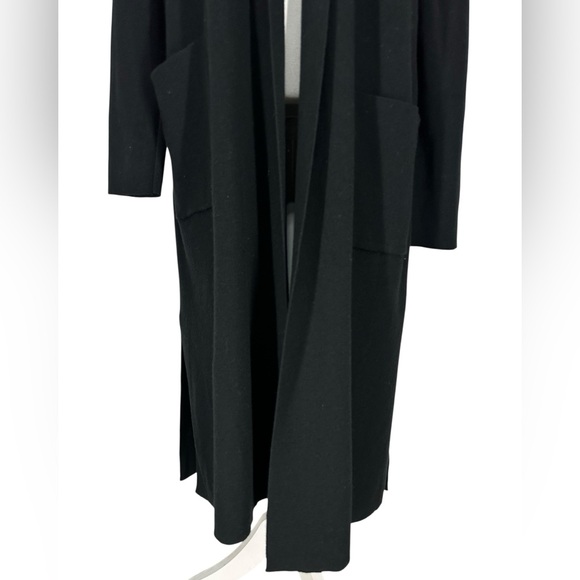 J. JILL / Black Cardigan Duster Wrap Sweater / Medium - Picture 3 of 11